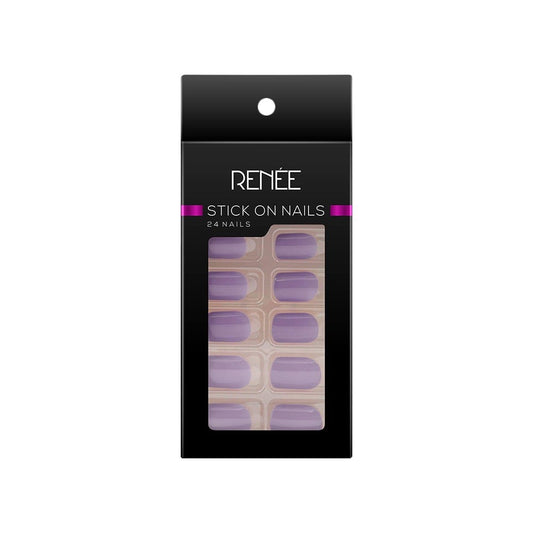 Renee Square Press On Nails (BN 08) : 1 pack (24 pieces)