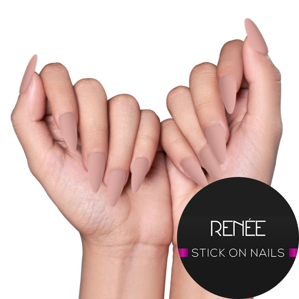 Renee Square Press On Nails (L MTN 01) : 1 pack (24 pieces)
