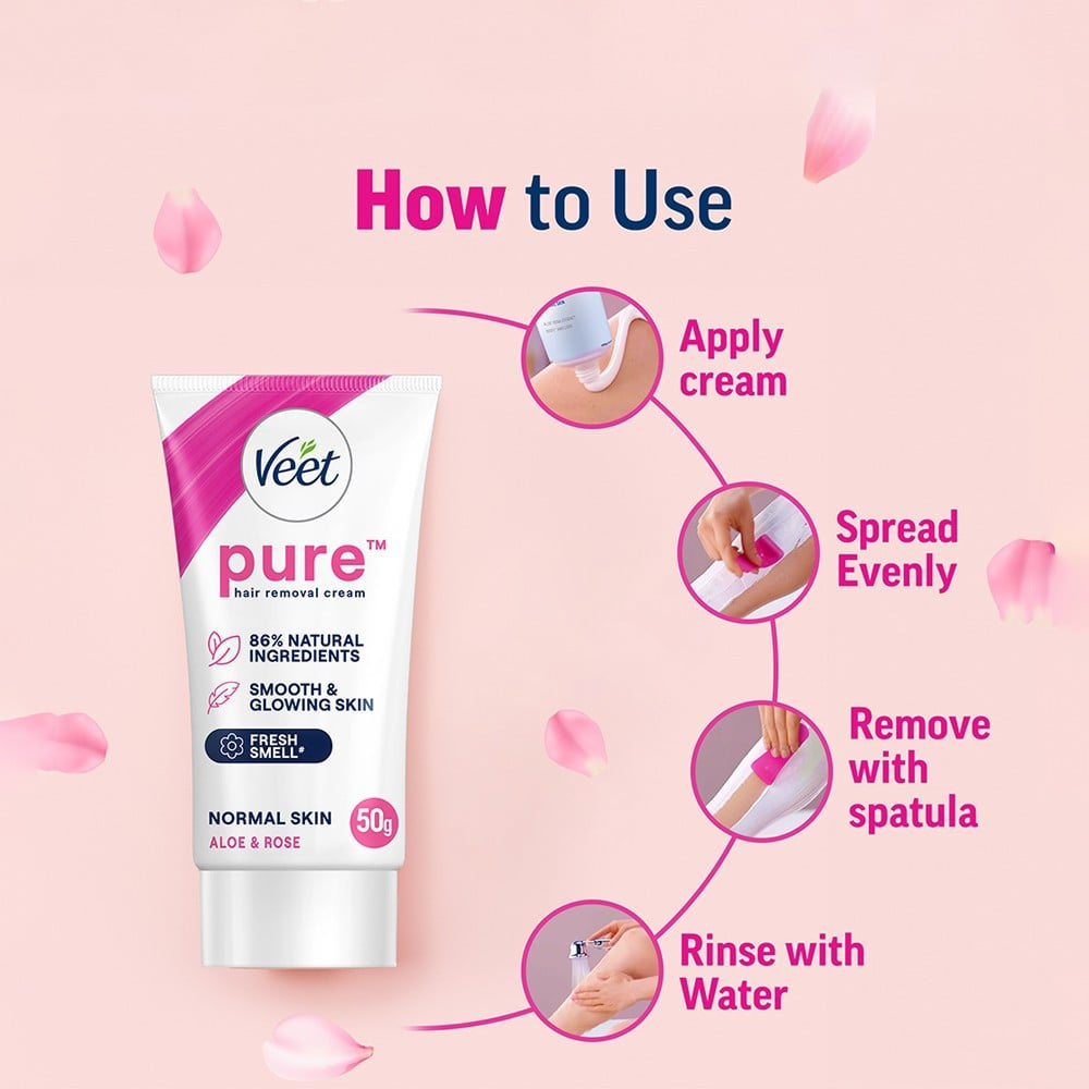 Veet Pure Hair Removal Cream (For Normal Skin) : 50 g