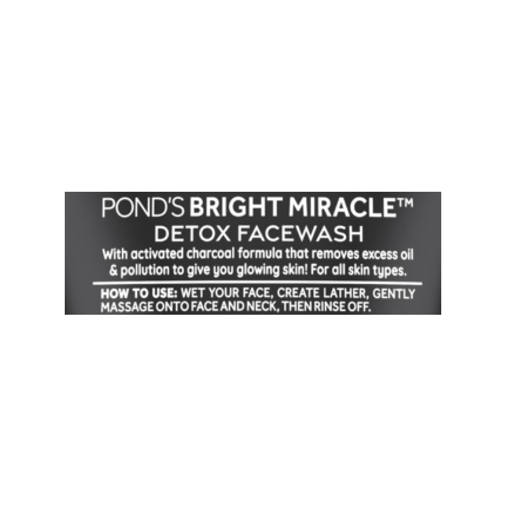 Pond's Pure Detox Anti-Pollution Purity With Activated Charcoal Face Wash : 100 g