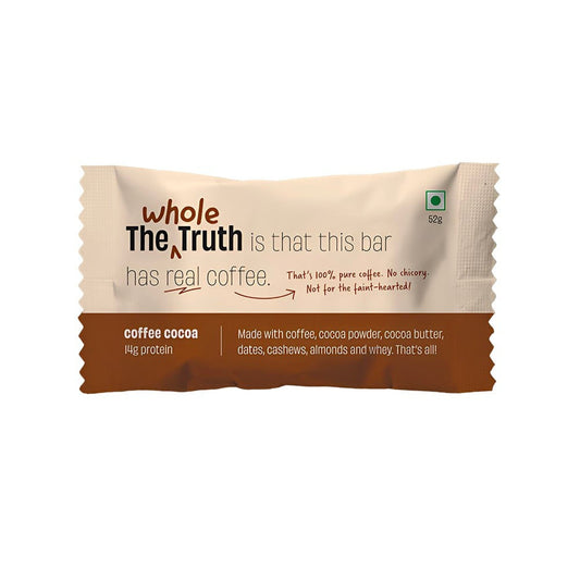 The Whole Truth Coffee Cocoa Protein Bar : 52 g