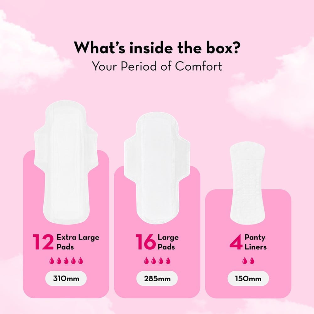 Plush LeakProof Super Saver Sanitary Pads - Pack of 2 : 2 x 32 pieces