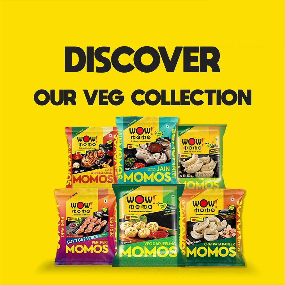 Wow! Momo Veg Darjeeling Momos (Frozen) - Pack of 2 : 2 x 1 pack (10 pieces)