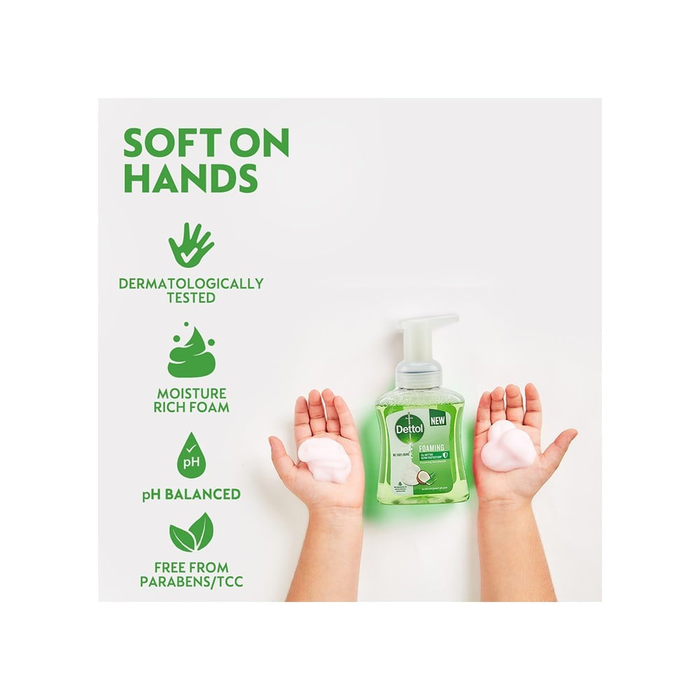 Dettol Strawberry Fragrance Foaming Hand Wash + Aloe Coconut Foaming Hand Wash Combo : 250 ml + 250 ml