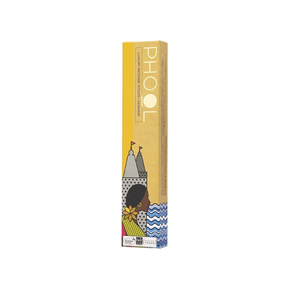 Phool Jasmine Luxury Incense Sticks / Agarbatti with Holder : 1 pack (40 pieces)