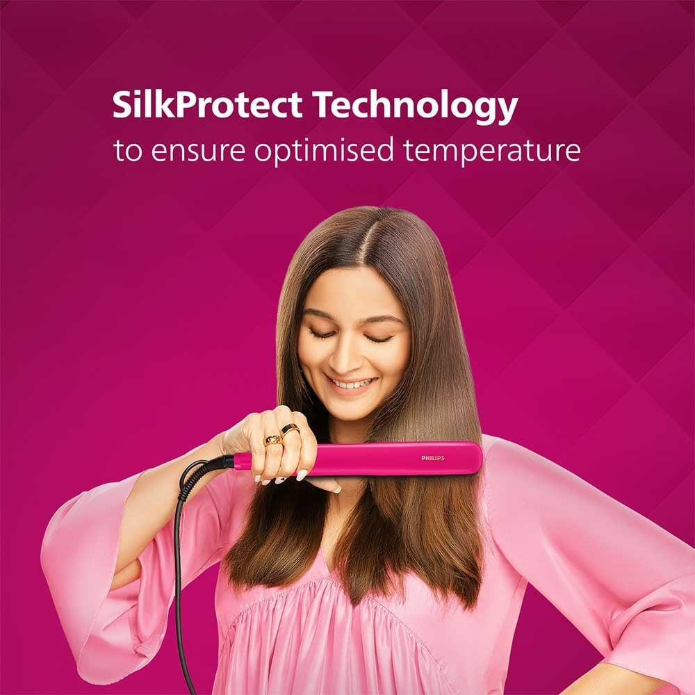 Philips BHS332/00 Titanium Hair Straightener (Ceramic Titanium Plate) (Pink, 50W) : 1 unit