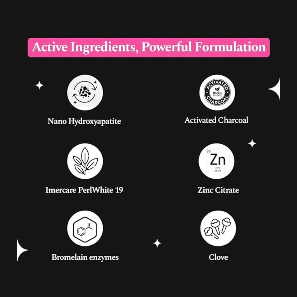 Perfora Activated Charcoal PRO+ Teeth Whitening Toothpaste (Watermelon Mint) : 50 g