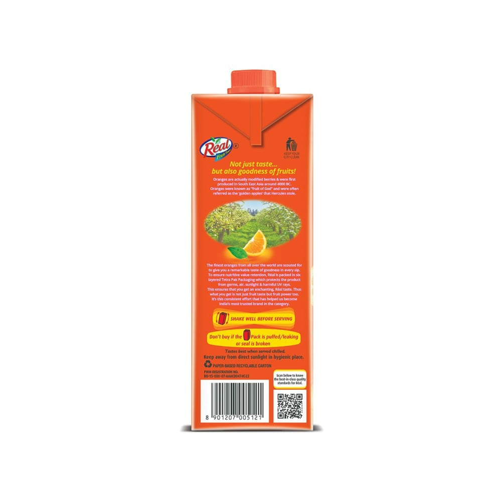 Real Fruit Power Cranberry Juice + Real Fruit Power Orange Juice Combo : 1 ltr + 1 ltr