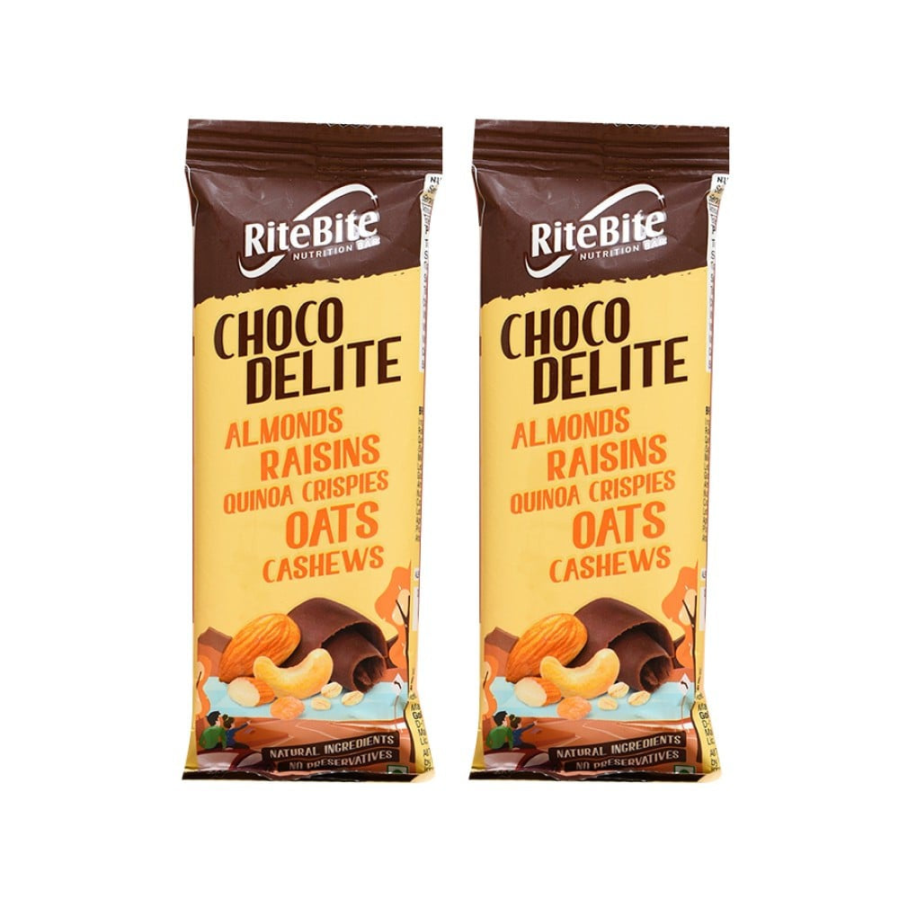 RiteBite Choco Delite 4g Protein Bar - Pack of 2 : 2 x 40 g