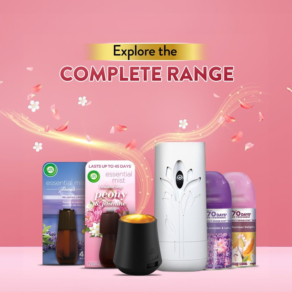 Airwick Automatic Air Freshener with Refill (Peony & Jasmine) : 1 unit