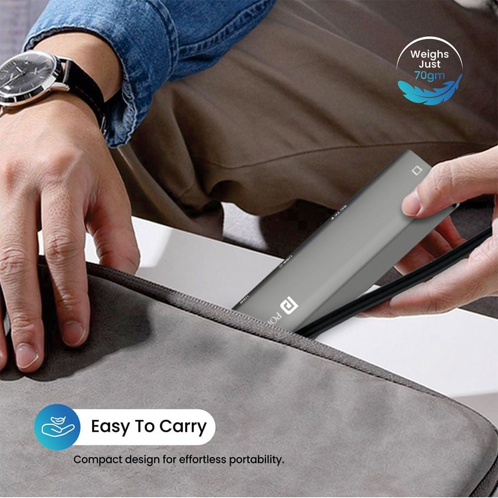 Portronics Mport 52 Multi Port USB Hub (Grey) : 1 unit