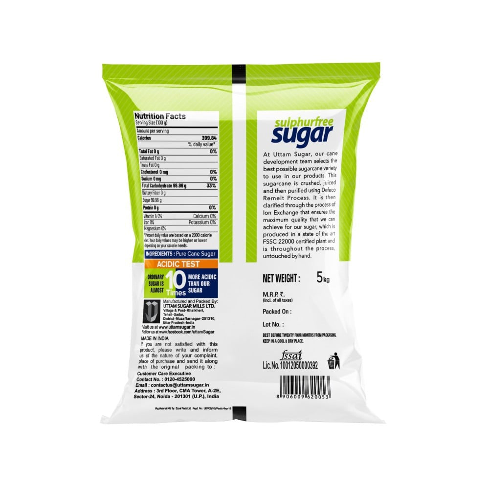 Uttam Sugar Sulphurless Sugar : 5 kg