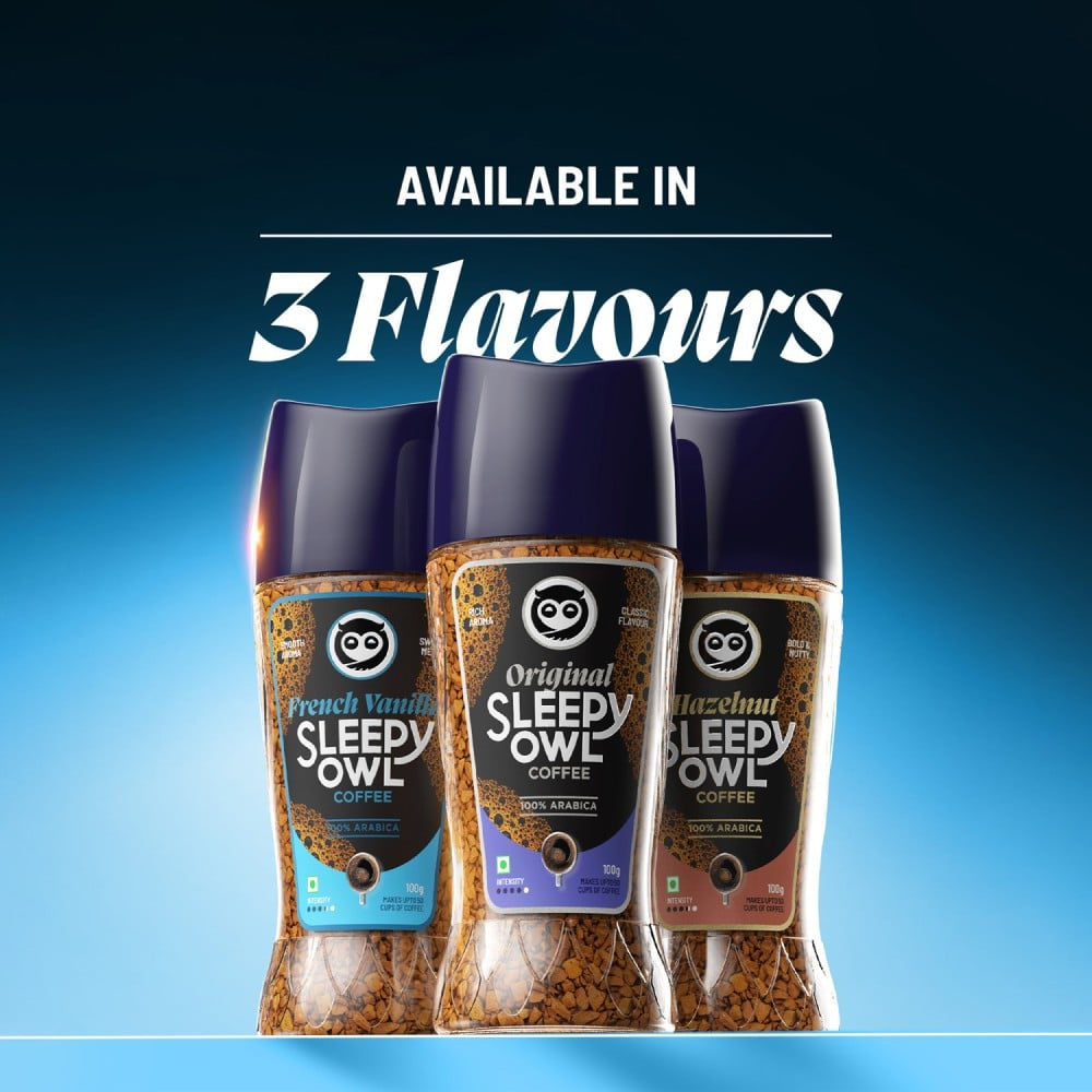 Sleepy Owl French Vanilla 100% Arabica Instant Flavoured Coffee : 100 g