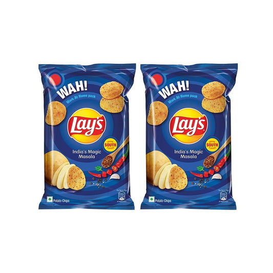 Lay's India's Magic Masala Potato Chips (143 g) - Pack of 2 : 2 x 143 g