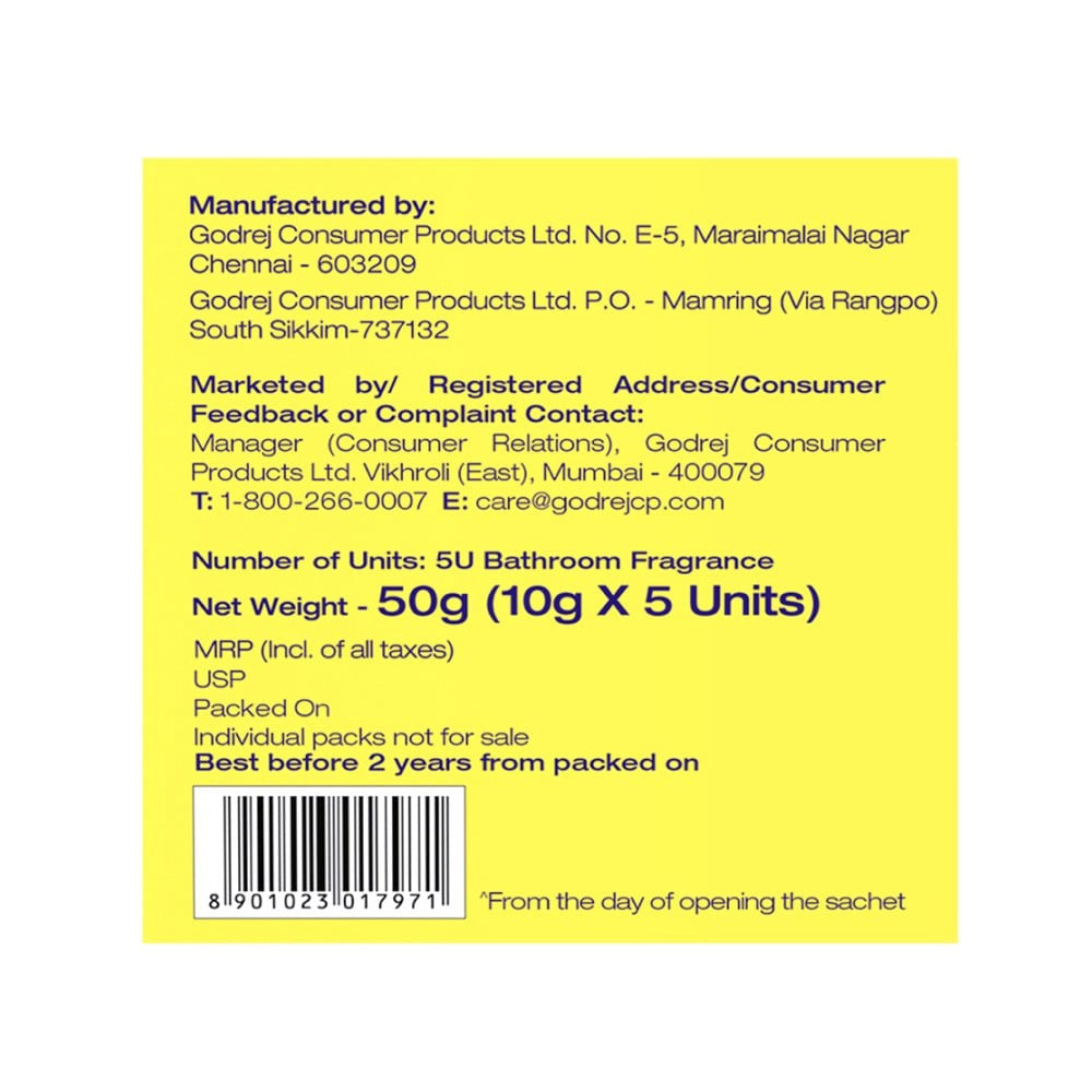 Godrej Aer Power Pocket Air Freshener - Pack of 5 : 5 x 10 g