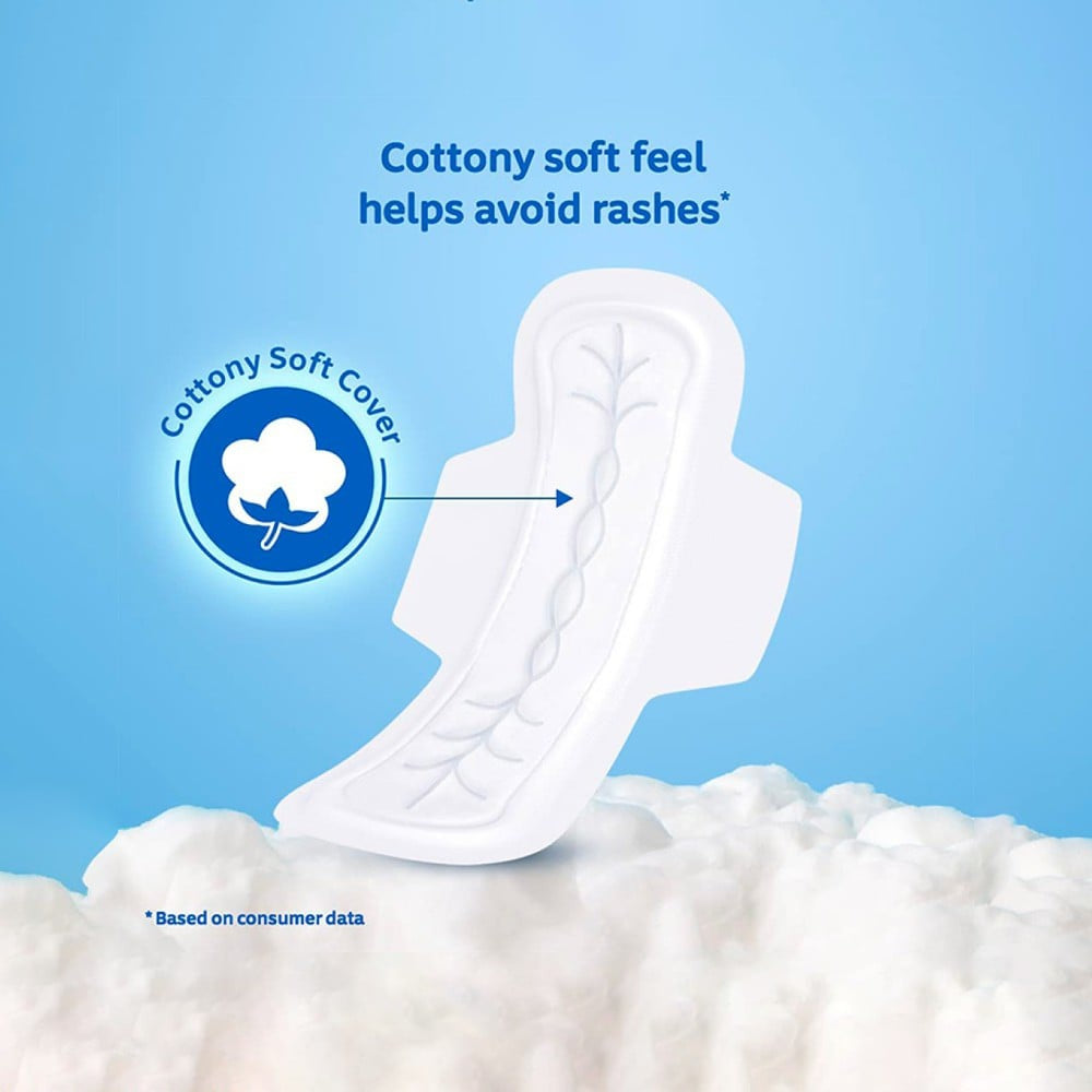 Stayfree Secure Cottony Soft Sanitary Pads (Extra Large Wings) : 18 pieces