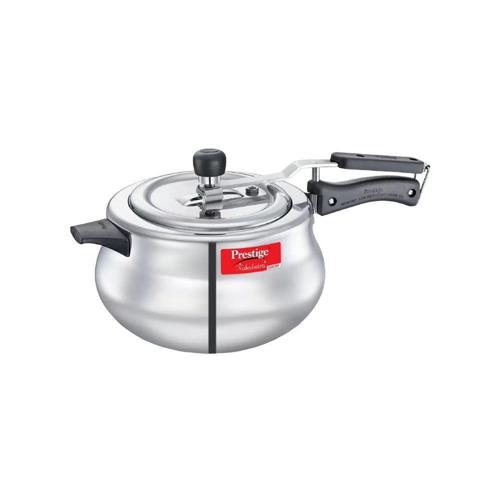 Prestige NakshatraPlus Svachh Spillage Control Handi Pressure Cooker (Aluminium, 5 ltrs, Silver) : 1 unit