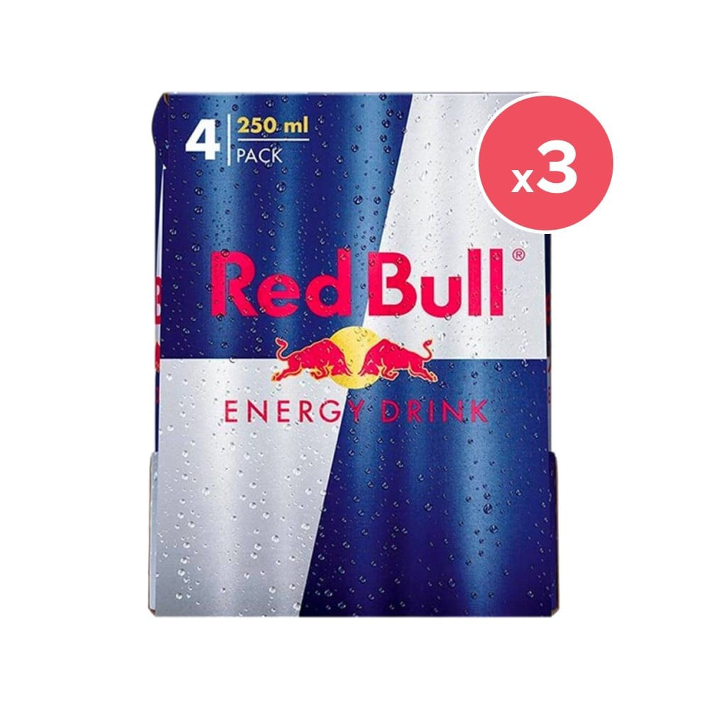 Red Bull Energy Drink (4 x 250 ml) - Pack of 3 : 3 x 4 x 250 ml