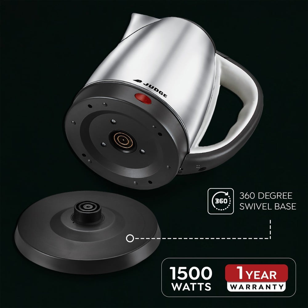 Prestige Judge Electric Kettle (1500 W, Ace, Silver) : 1 unit