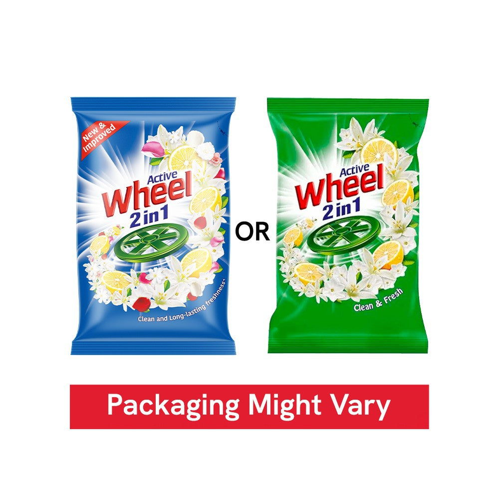 Wheel 2 in 1 Clean & Fresh Detergent Powder : 1 kg