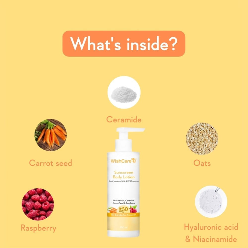 Wishcare Sunscreen Body Lotion (SPF 50+ PA+++) : 200 ml