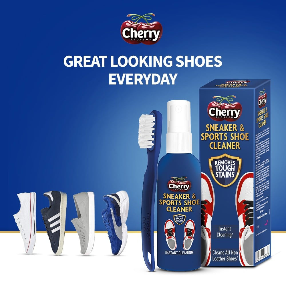 Cherry Blossom Sports Shoe Cleaner Shoe Brush - With Free Brush : 75 ml