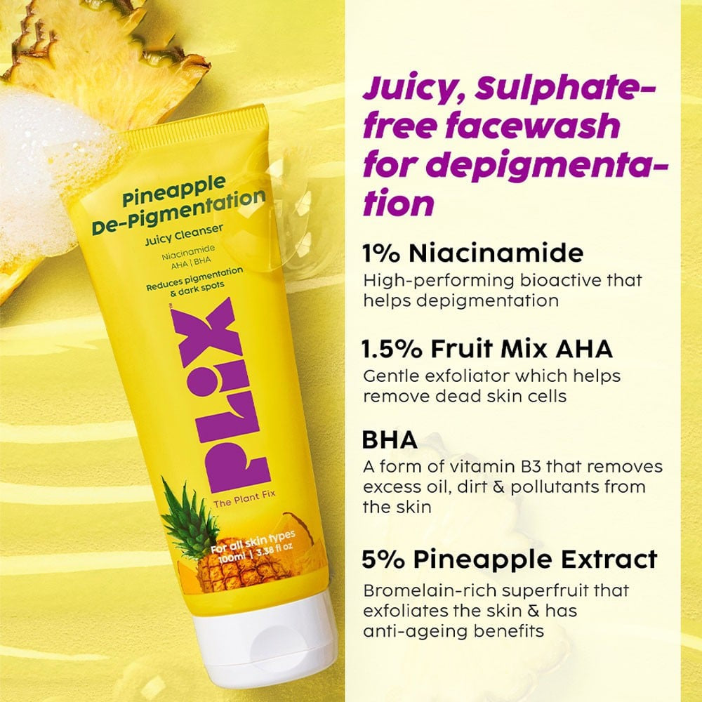 Plix Pineapple De-Pigmentation Face Cleanser : 100 ml
