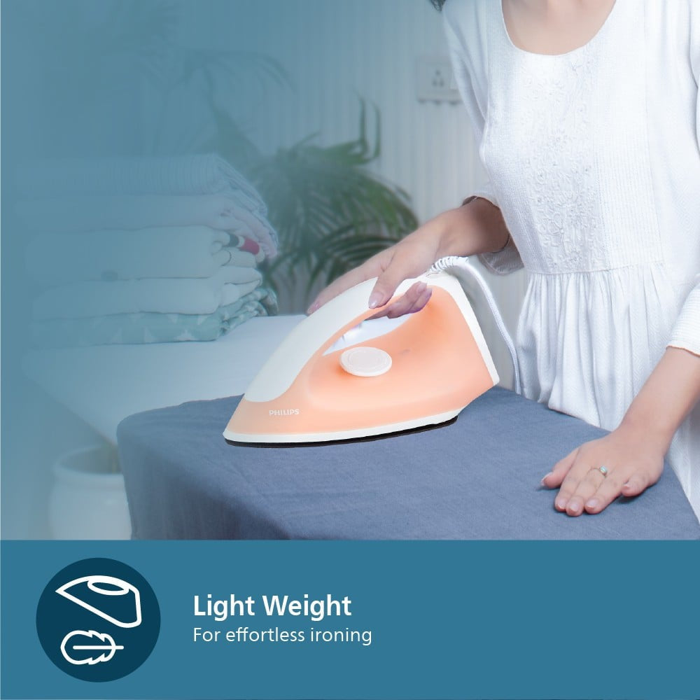 Philips Domestic Classic Dry Iron 750W (Peach) : 1 unit