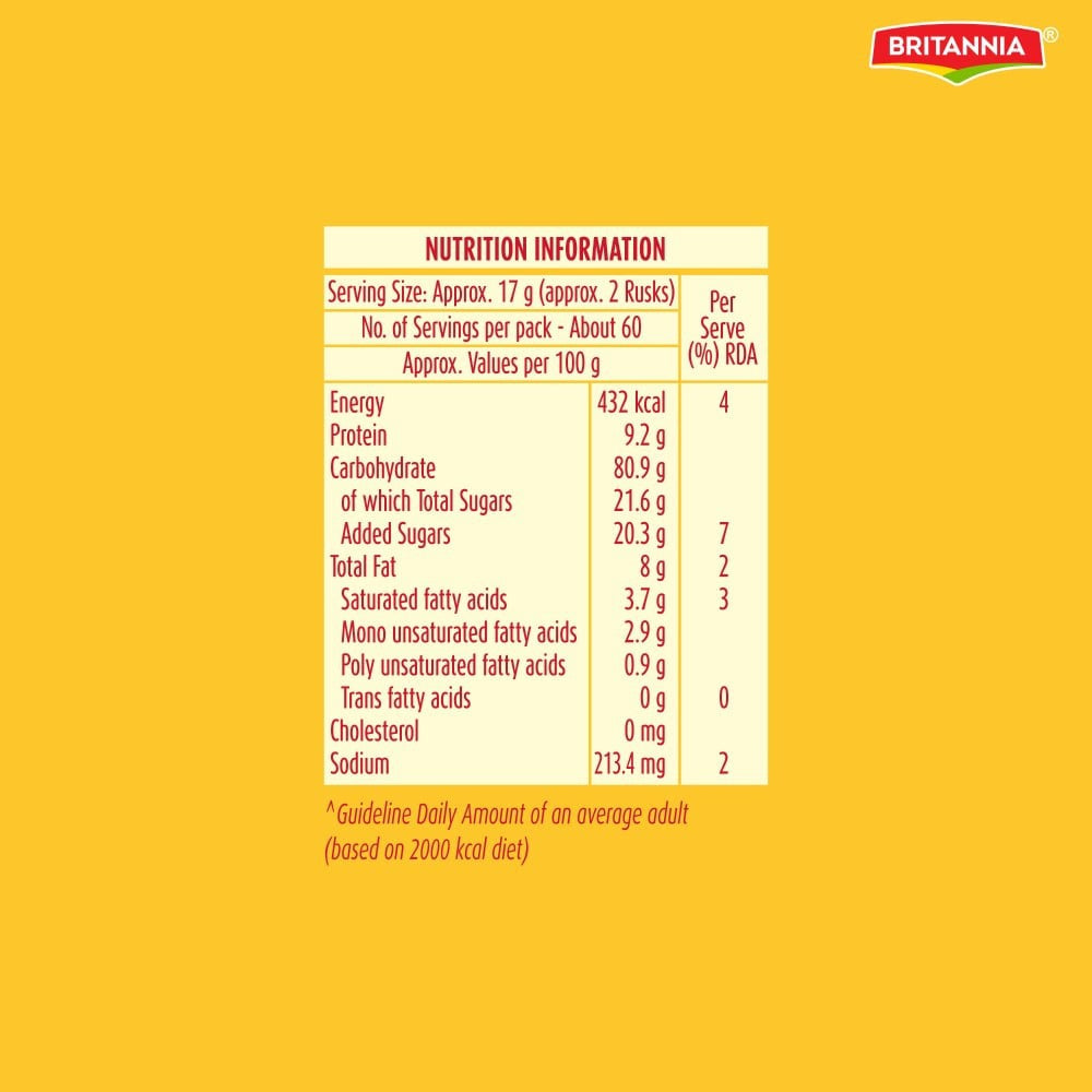 Britannia Toastea Premium Bake Rusk : 1 kg