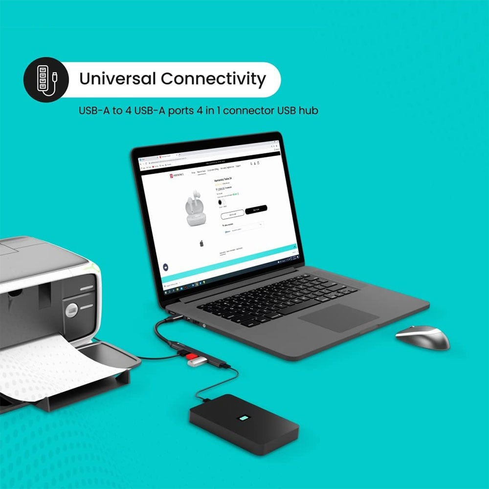 Portronics Mport 31 Multi Function USB Hub (Grey) : 1 unit