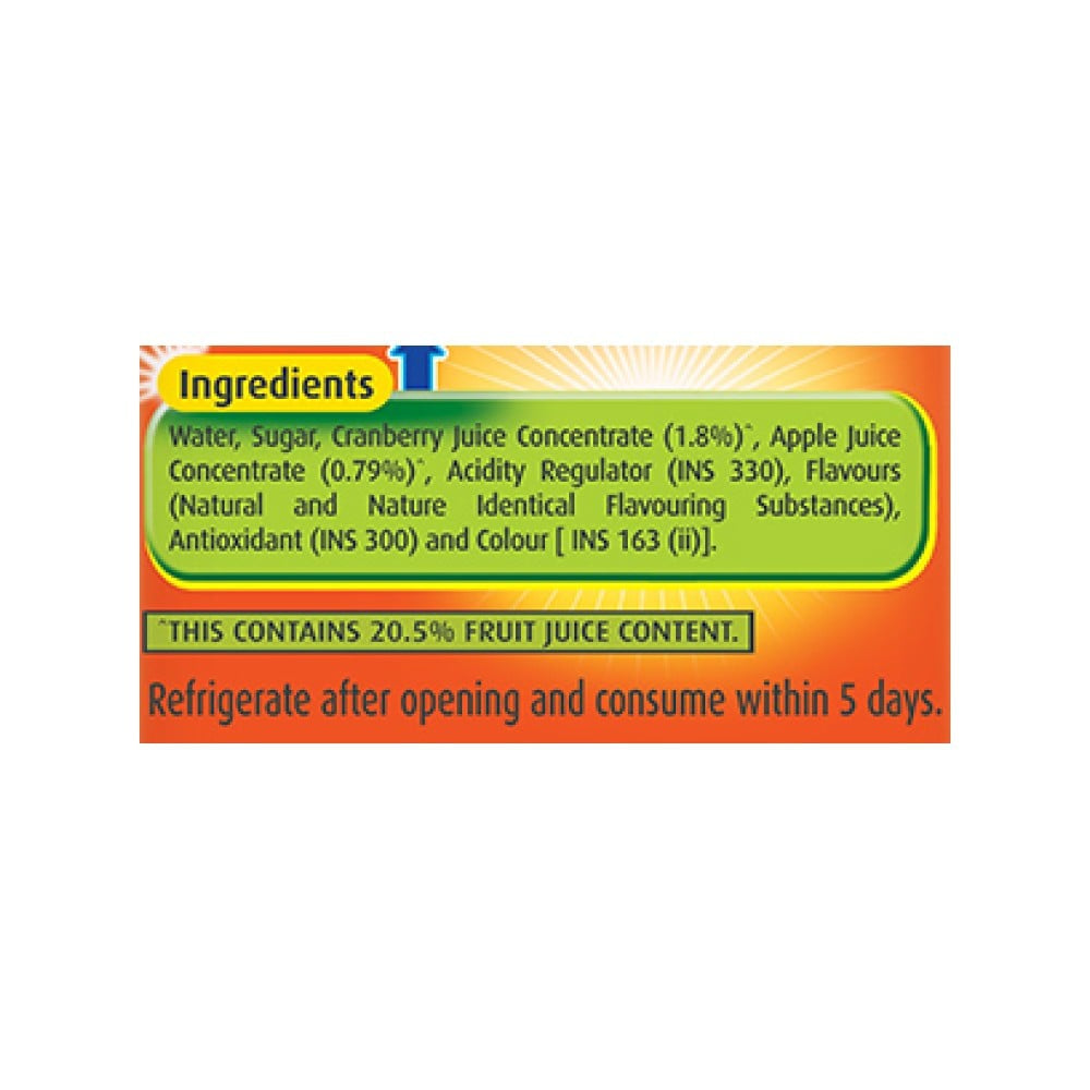 Real Fruit Power Cranberry Juice + Real Fruit Power Orange Juice Combo : 1 ltr + 1 ltr