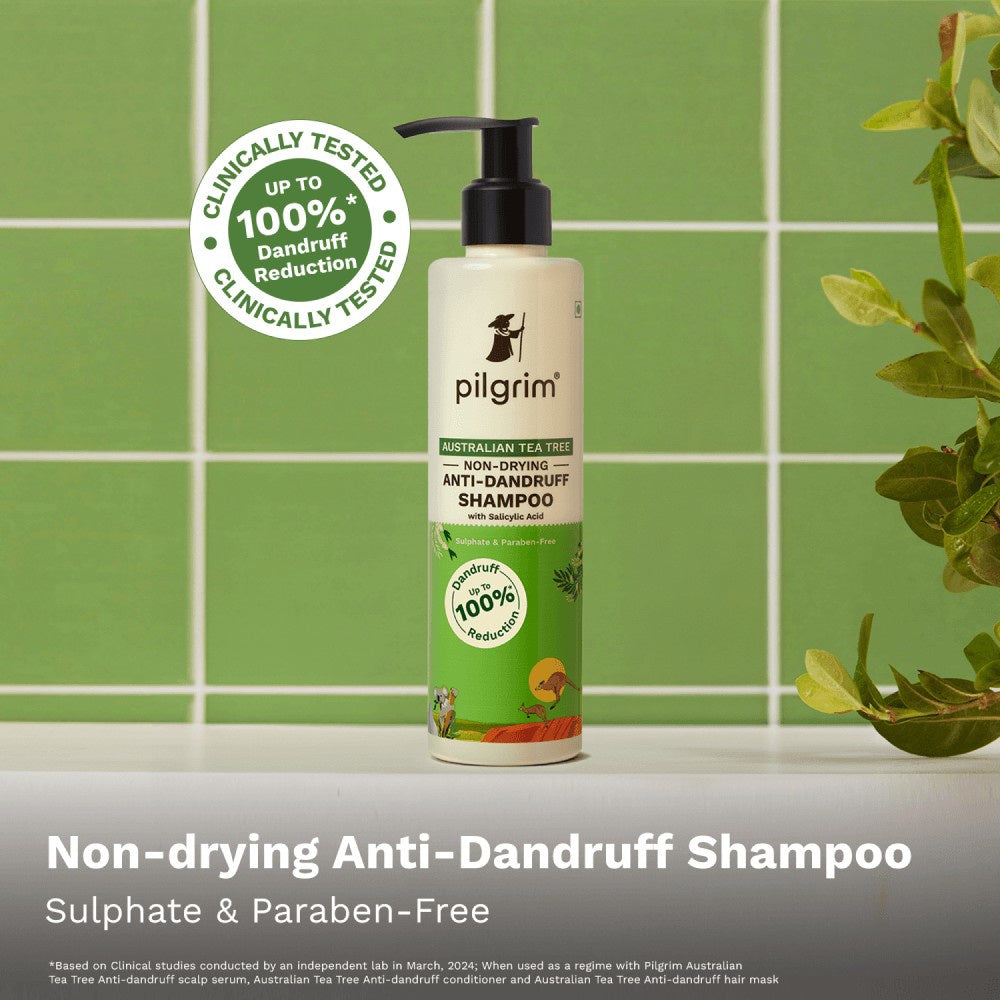 Pilgrim Australian Tea Tree Non-Drying Anti-Dandruff Shampoo - Pack of 2 : 2 x 200 ml