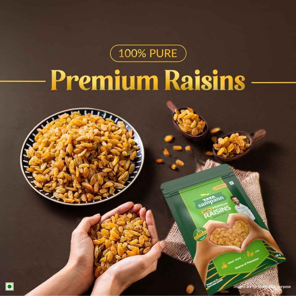 Tata Sampann Seedless Raisins (100% Pure Premium) : 200 g