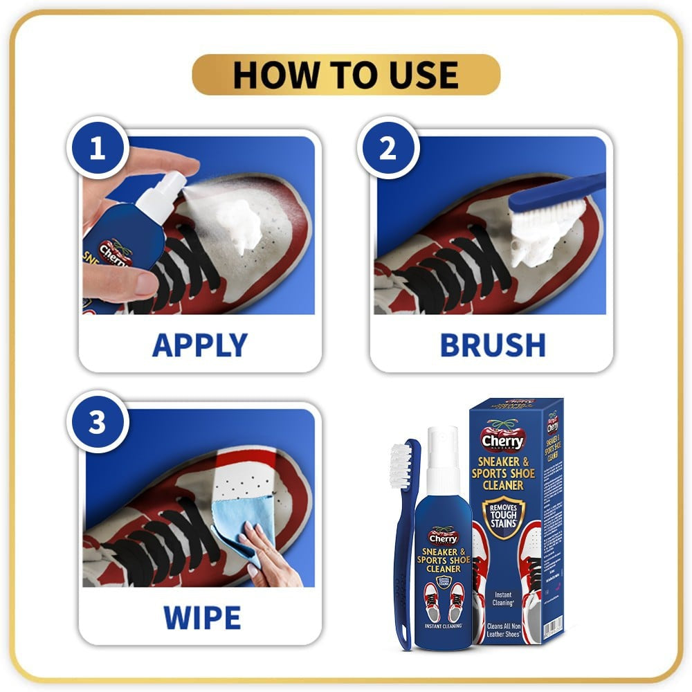 Cherry Blossom Sports Shoe Cleaner Shoe Brush - With Free Brush : 75 ml