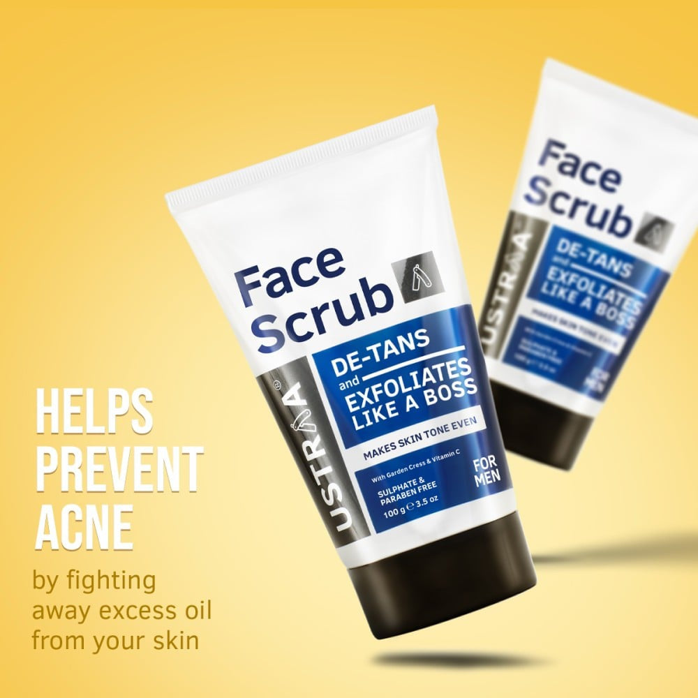 Ustraa De-Tan Face Scrub - Pack of 2 : 2 x 100 g
