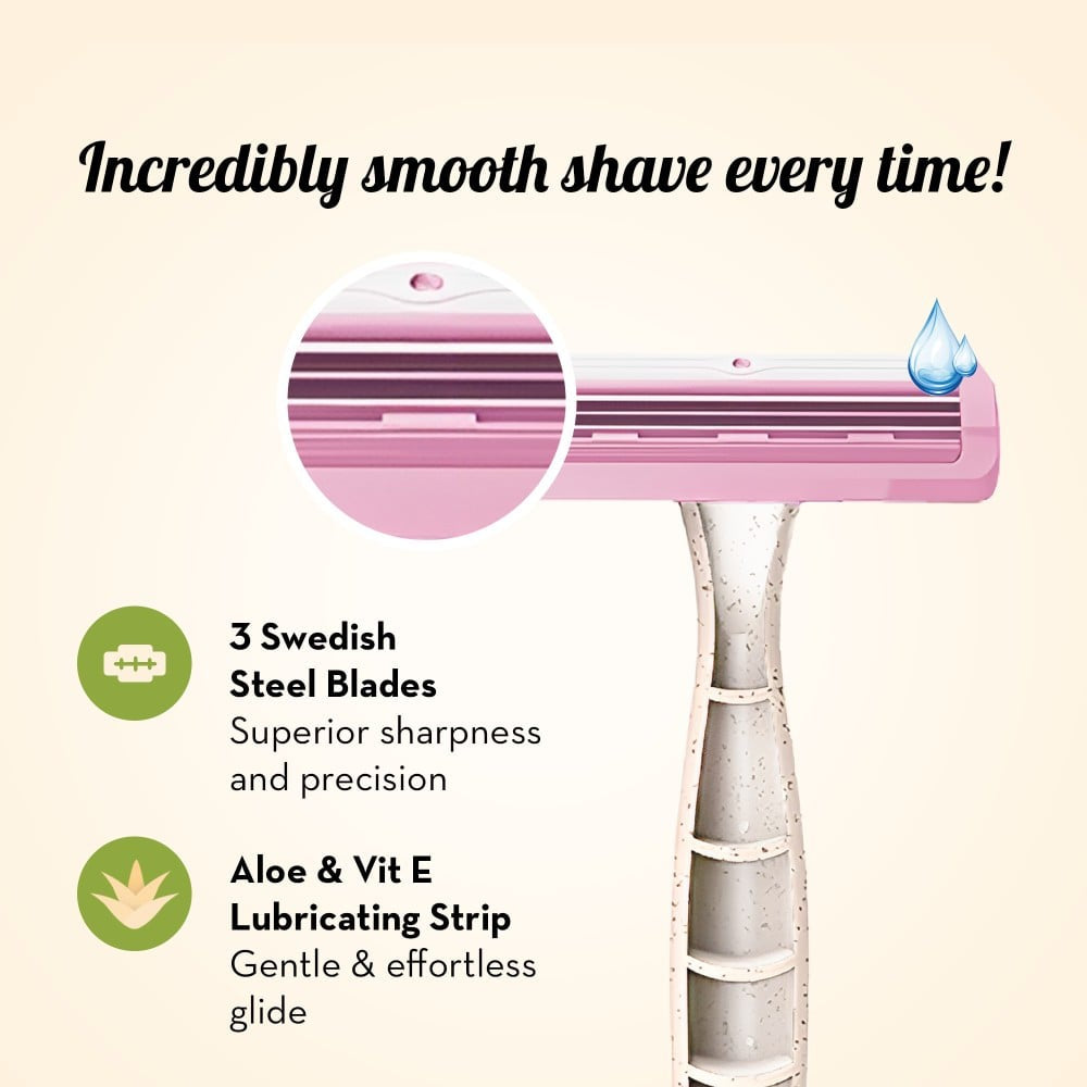 Plush Eco Body Disposable Women's Razor : 1 pack (3 pieces)