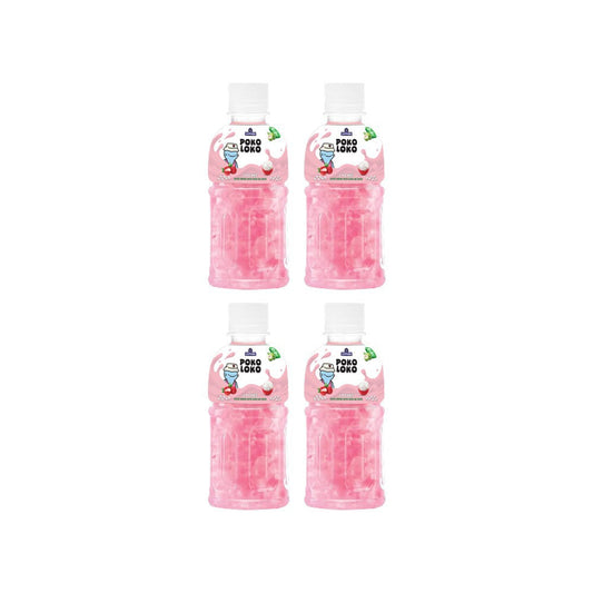 Poko Loko Lychee Nata Juice - Pack of 4 : 4 x 300 ml
