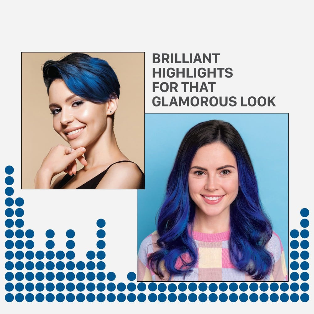 Streax Highlighting Hair Colour Kit (Jersey Blue) : 1 pack