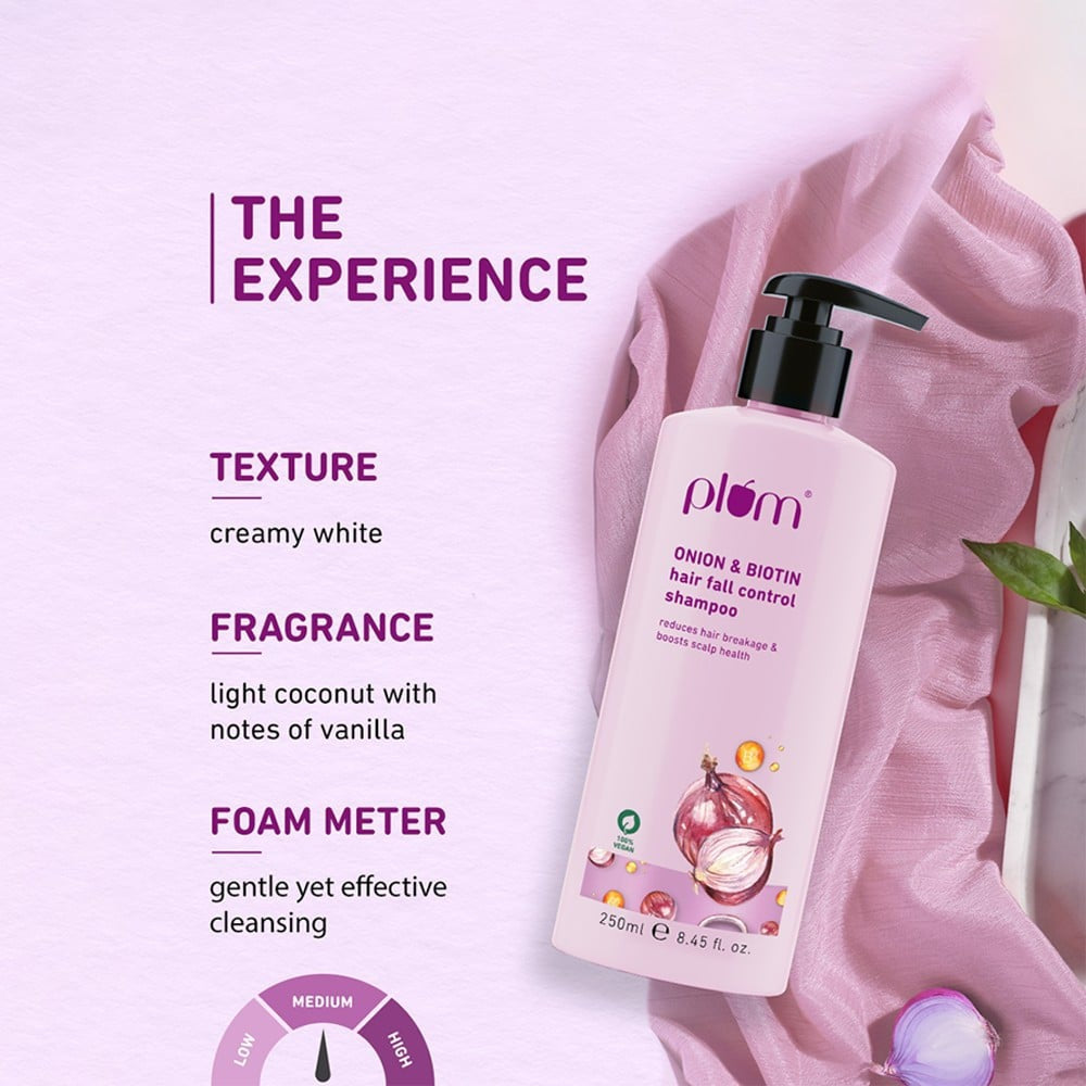 Plum Onion & Biotin Hair Fall Control Shampoo : 250 ml