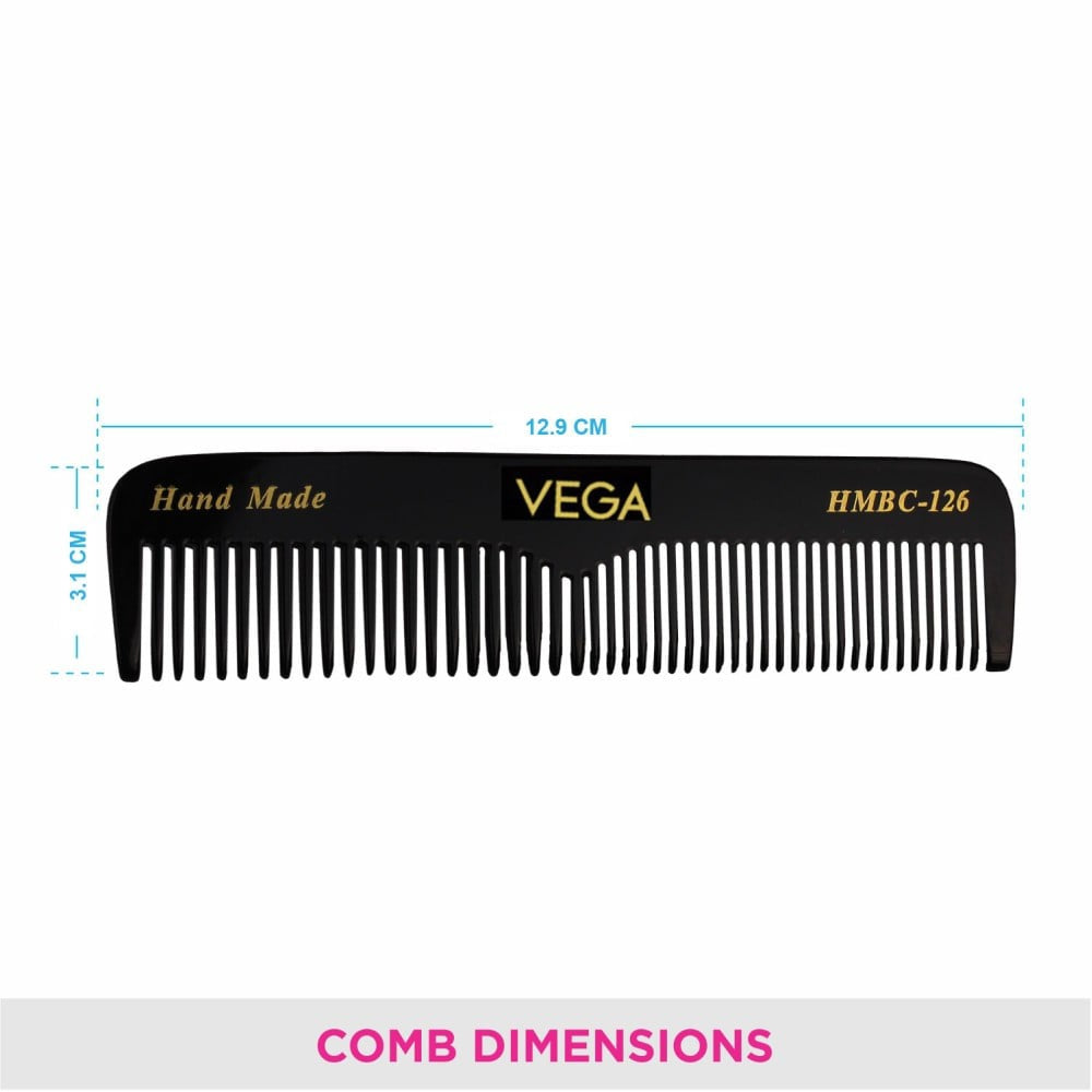 Vega Pocket Hair Comb (Black) : 1 piece
