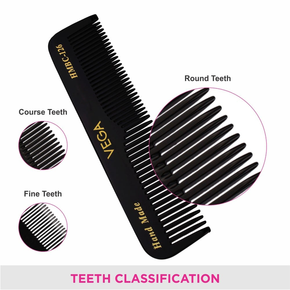 Vega Pocket Hair Comb (Black) : 1 piece