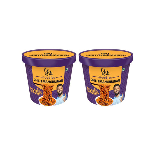 Yu Chilli Manchurian Instant Cup Noodles - Pack of 2 : 2 x 70 g