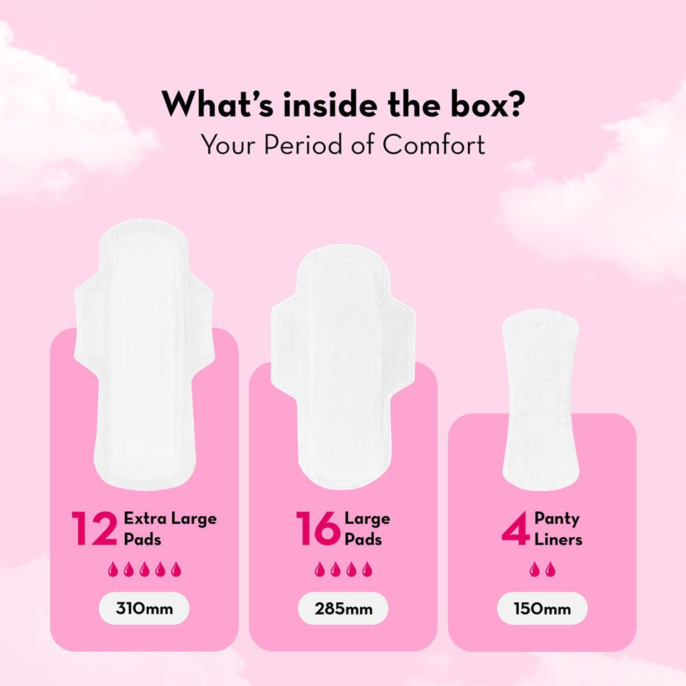 Plush LeakProof Super Saver Sanitary Pads : 32 pieces