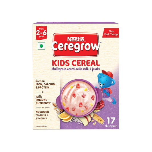 Nestle Ceregrow Kids Cereal (with Multigrain, Milk & Fruits, 17 Nutrients) : 300 g