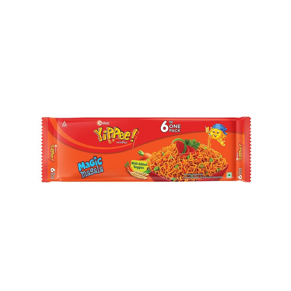 Yippee Magic Masala Instant Instant Noodles with Added Veggies : 360 g