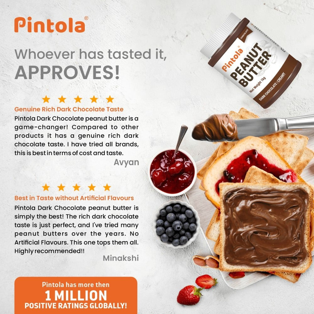 Pintola Dark Chocolate Creamy Peanut Butter : 1 kg