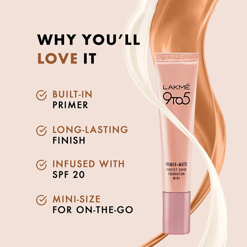 Lakme 9To5 Perfect Cover Mini Foundation (Cool Ivory) : 15 ml