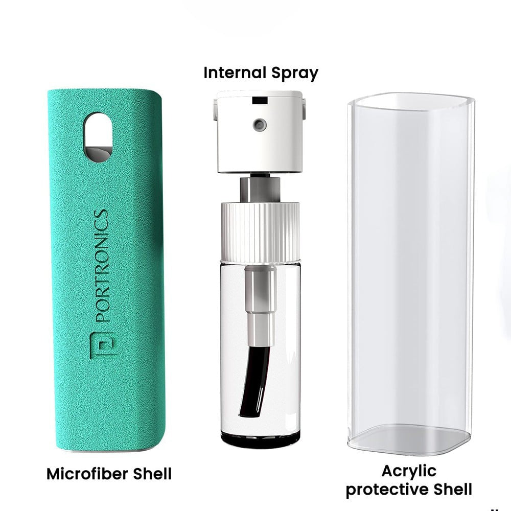 Portronics Swipe 2 Screen Gadget Cleaner (Spray, Green) : 1 unit