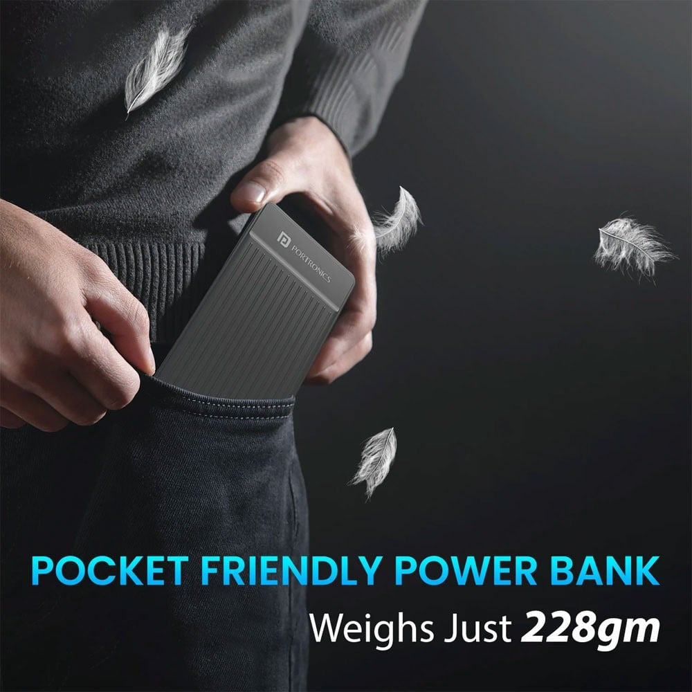Portronics Luxcell B 10K 22.5W 10000mAh Power Bank (Black) : 1 unit