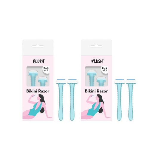 Plush Bikini Razor - Pack of 2 : 2 x 1 pack (2 pieces)